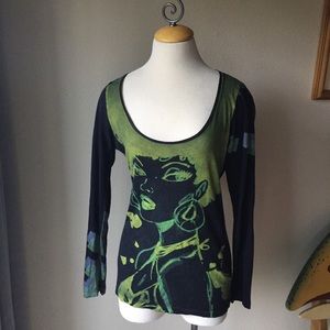 Custo Barcelona graphic print t-shirt. Size 4